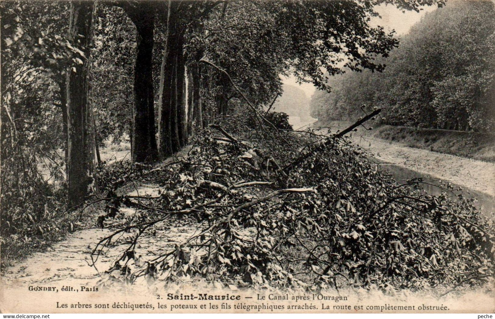 N°1727 W -cpa Saint Maurice -le Canal Après L'ouragan- - Saint Maurice