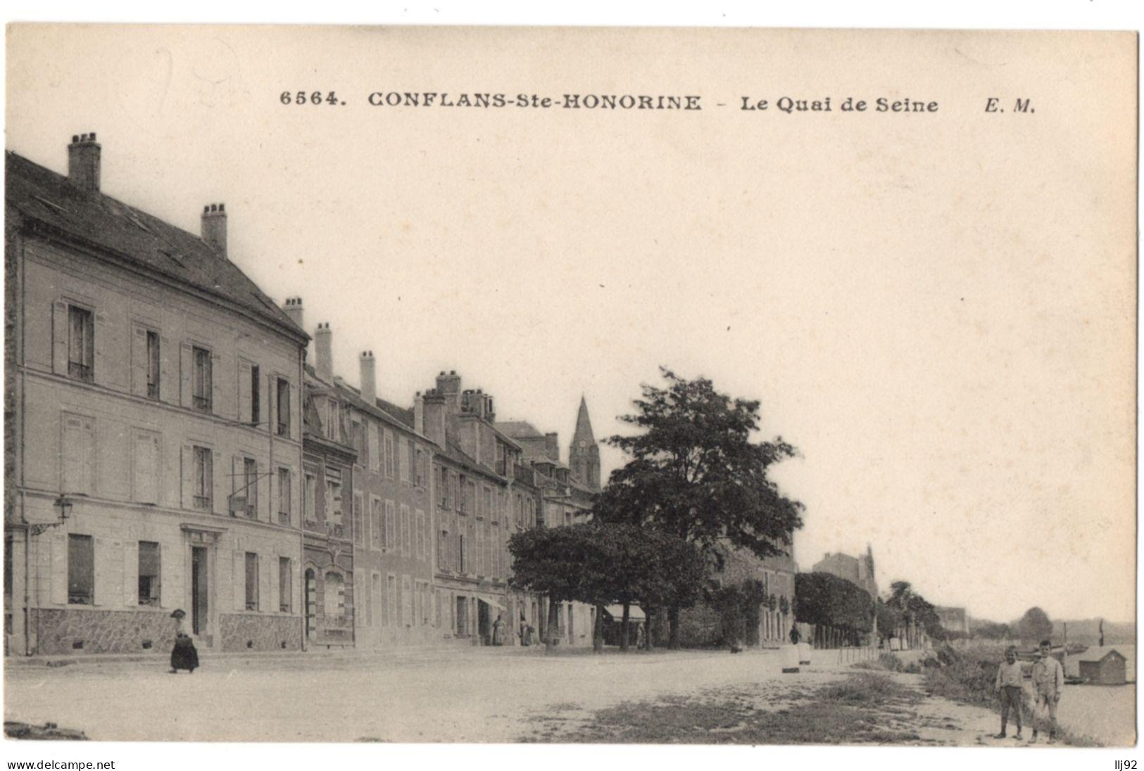 CPA 78 - CONFLANS SAINT HONORINE (Yvelines) - 6564. Le Quai De Seine - E. M. - Conflans Saint Honorine