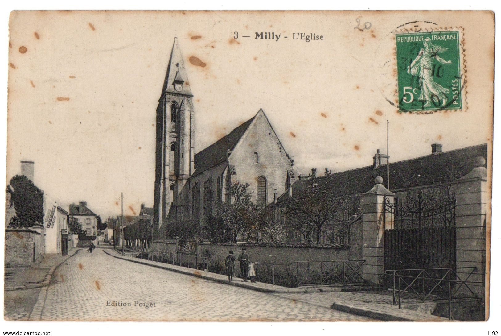 CPA 91 -MILLY (Essonne) - 3. L'Eglise - Ed. Poiget - Milly La Foret