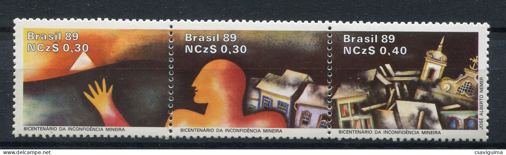 Brasil (Brazil) - 1989 - Bicentenary Independence Moviment - Yv 1911/13 - Unused Stamps