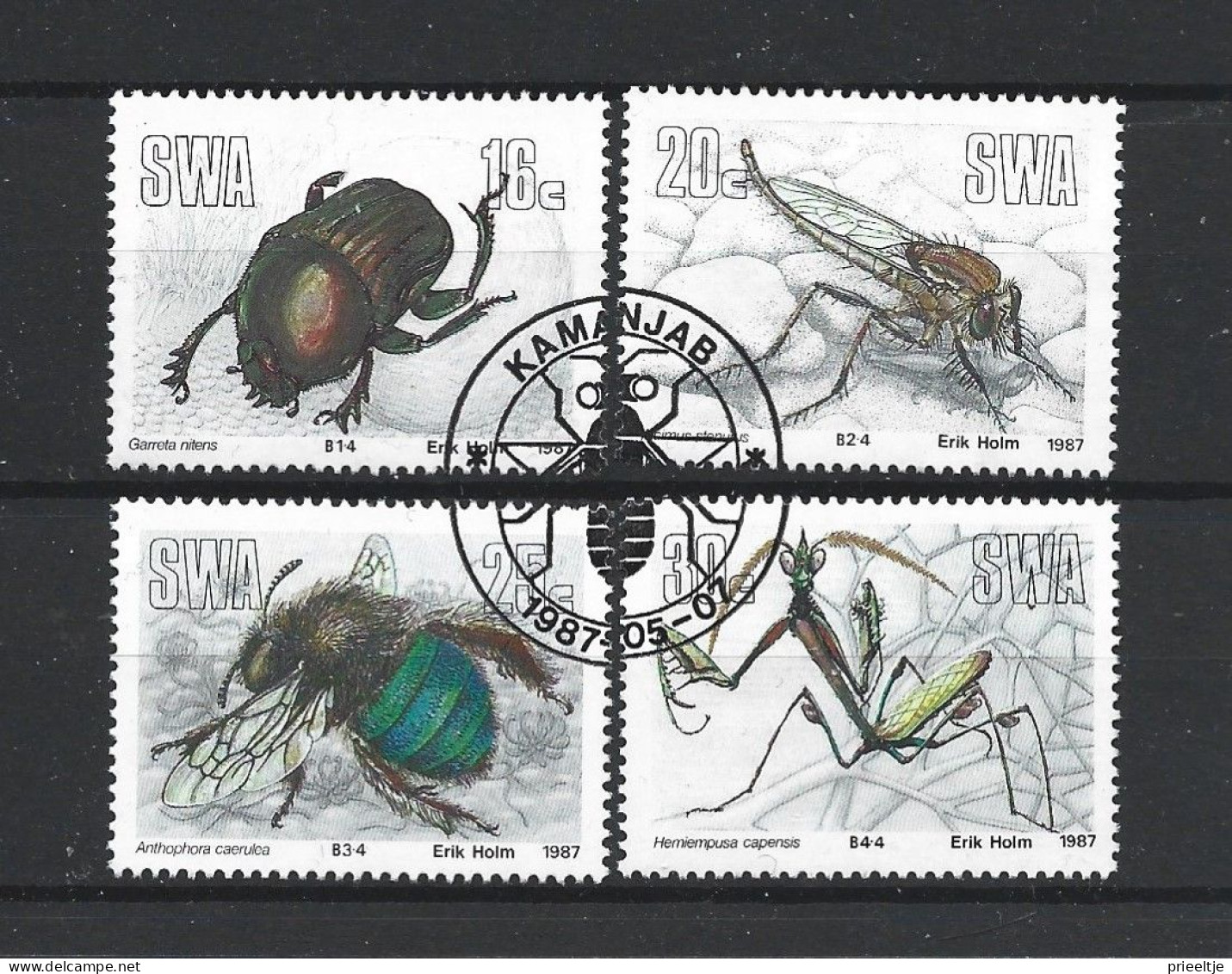 SWA 1987 Insects Y.T. 562/565 (0) - Südwestafrika (1923-1990)