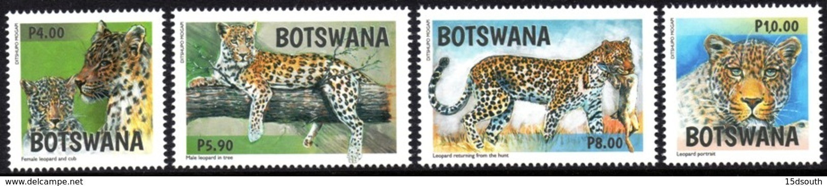 Botswana - 2017 Leopards Set (**) - Big Cats (cats Of Prey)