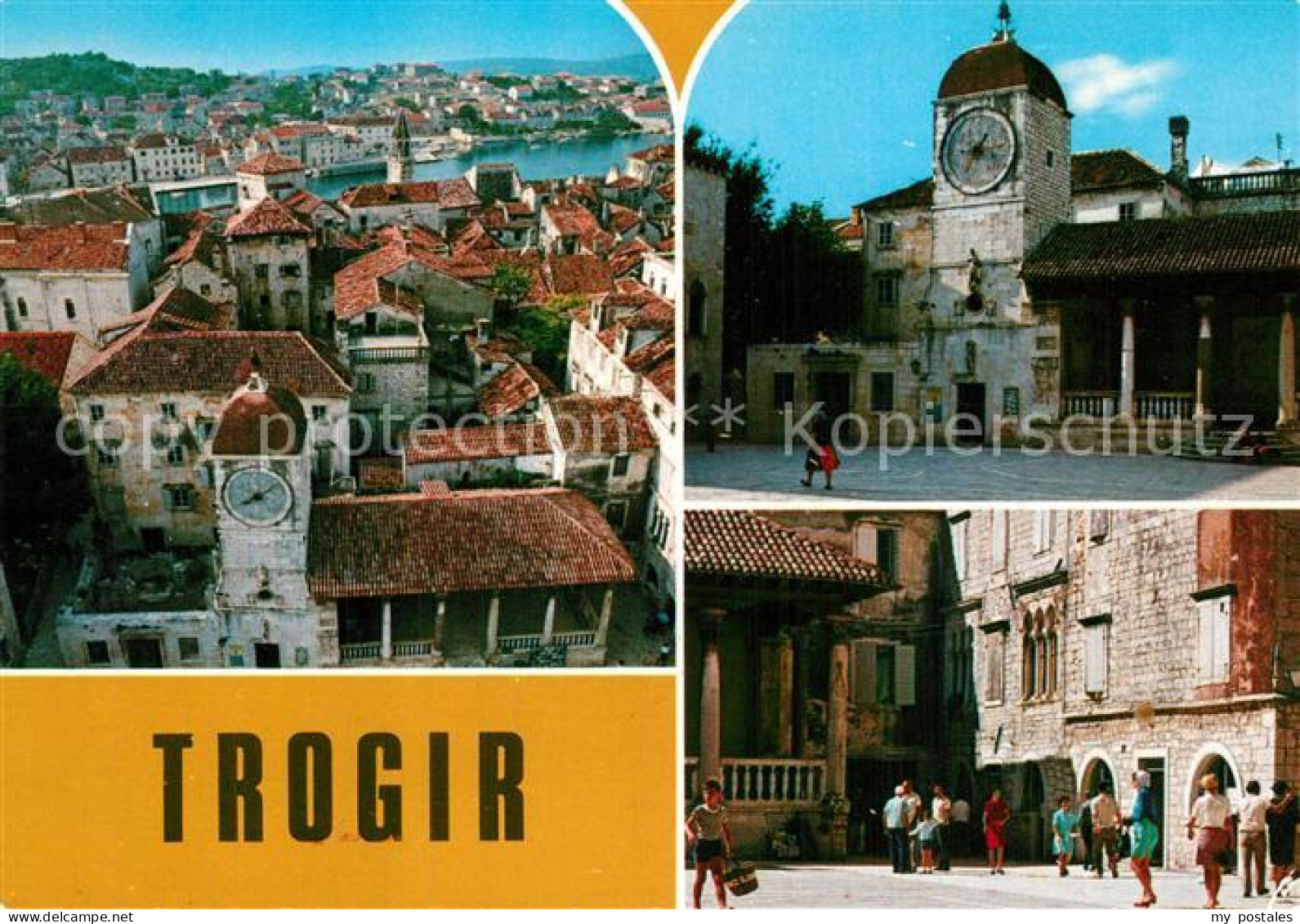 73610963 Trogir Trau Stadtansicht Uhrturm Trogir Trau - Croatie