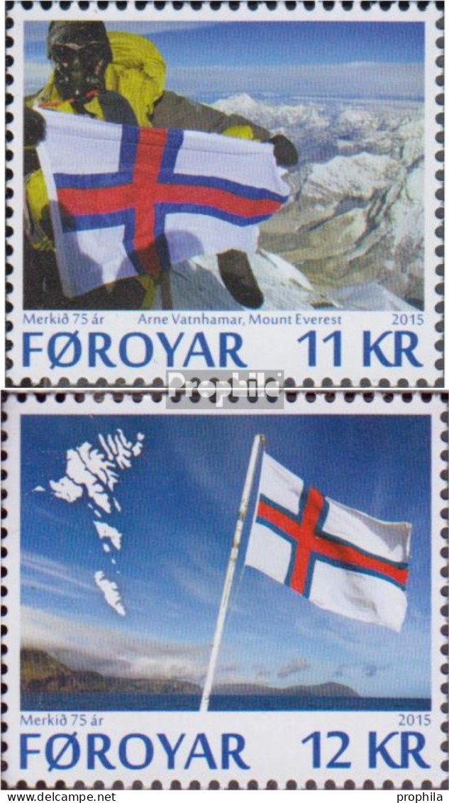 Dänemark - Färöer 834-835 (kompl.Ausg.) Postfrisch 2015 Flagge - Faroe Islands