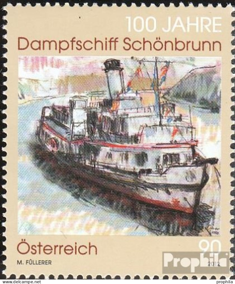 Österreich 2997 (kompl.Ausg.) Postfrisch 2012 Dampfschiff Schönbrunn - Ungebraucht