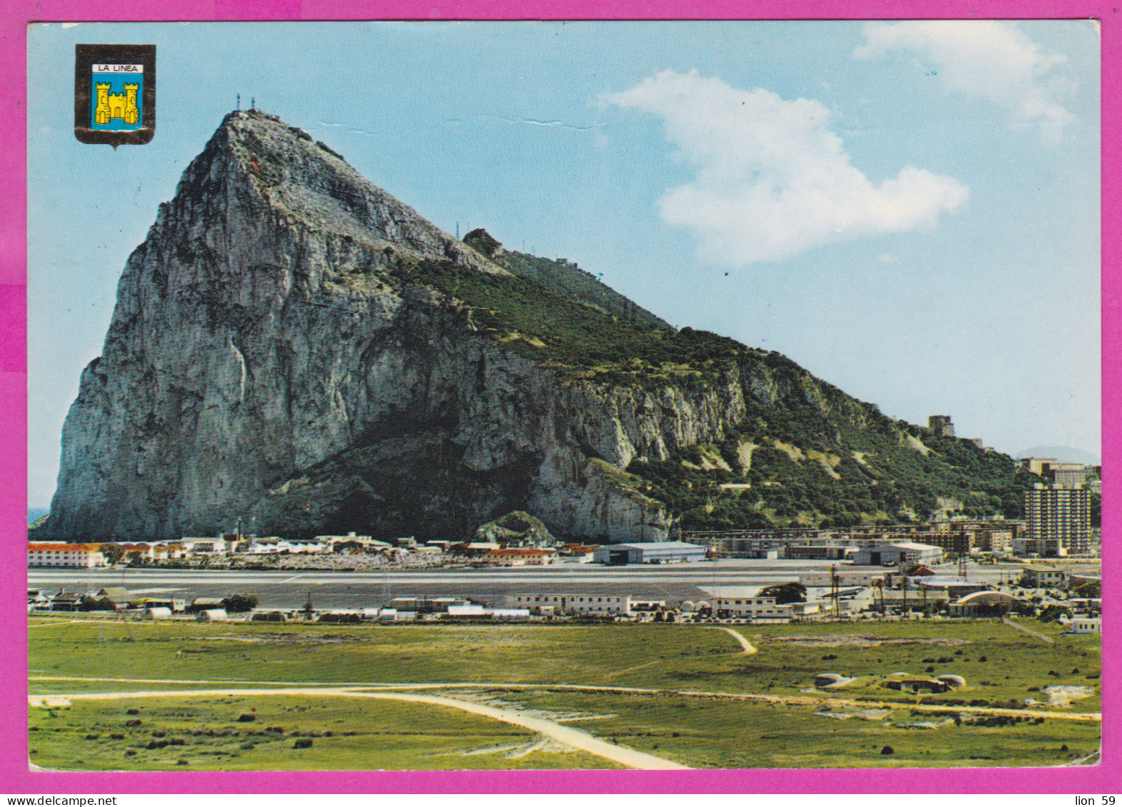 293803 / Spain - La Linea (Cadiz) Penon De Gibraltar PC 1973 Avion Granada USED  5 Pta General Francisco Franco - Lettres & Documents