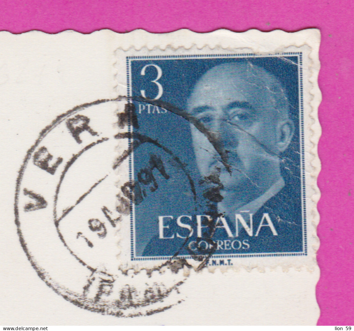 293808 / Spain - San Sebastián Bay Of Biscay  Vista General PC 1961 USED 3 Pta General Francisco Franco , Vera To France - Briefe U. Dokumente