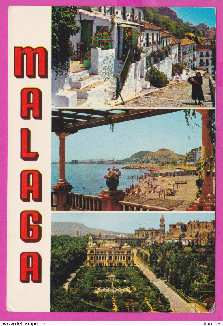 293811 / Spain - Malaga PC 1966 USED 1.50+2 PtaGeneral Francisco Franco Flamme " PONGA No. DISTRITO POSTAL.... - Covers & Documents