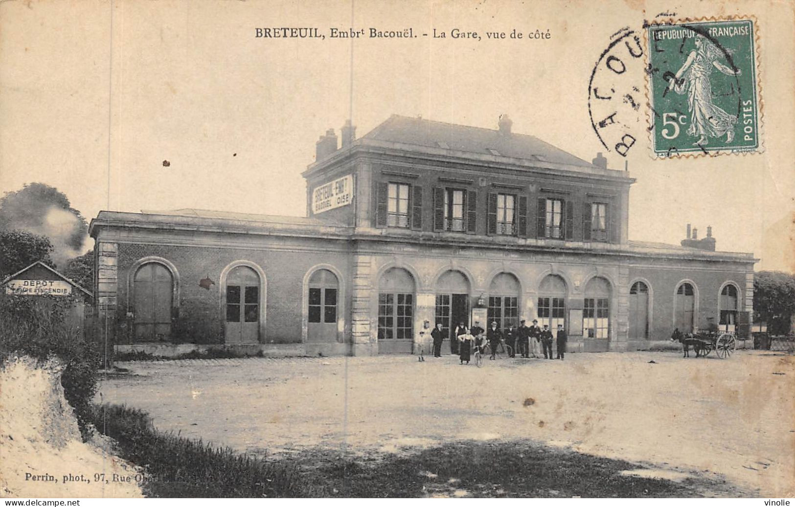 24-5951 : BRETEUIL. EMBRANCHEMENT BACOUËL. LA GARE DE CHEMIN DE FER - Breteuil