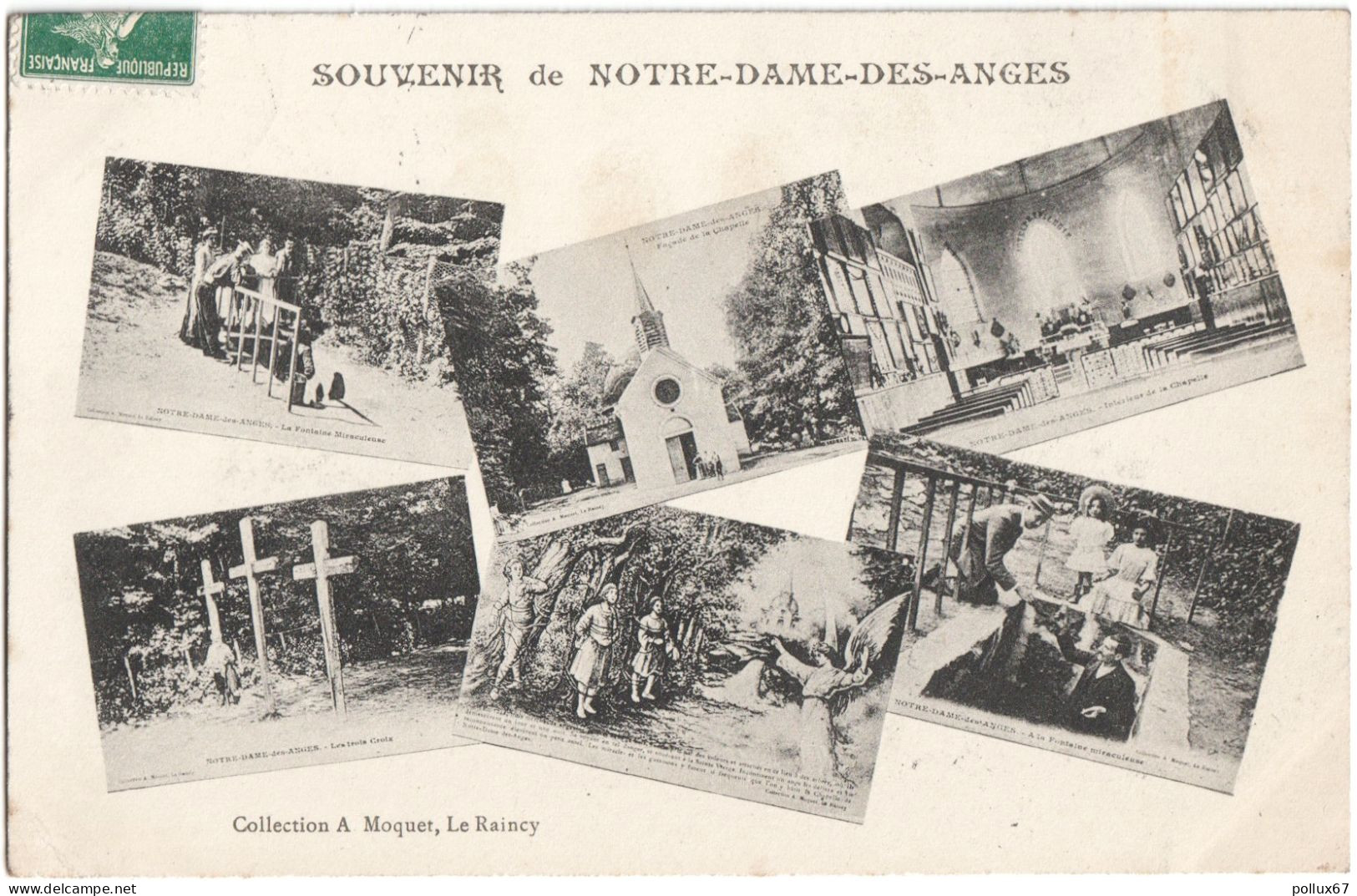 CPA DE CLICHY-SOUS-BOIS  (SEINE SAINT DENIS)  SOUVENIR DE NOTRE-DAME-DES-ANGES. MULTI-VUES - Clichy Sous Bois