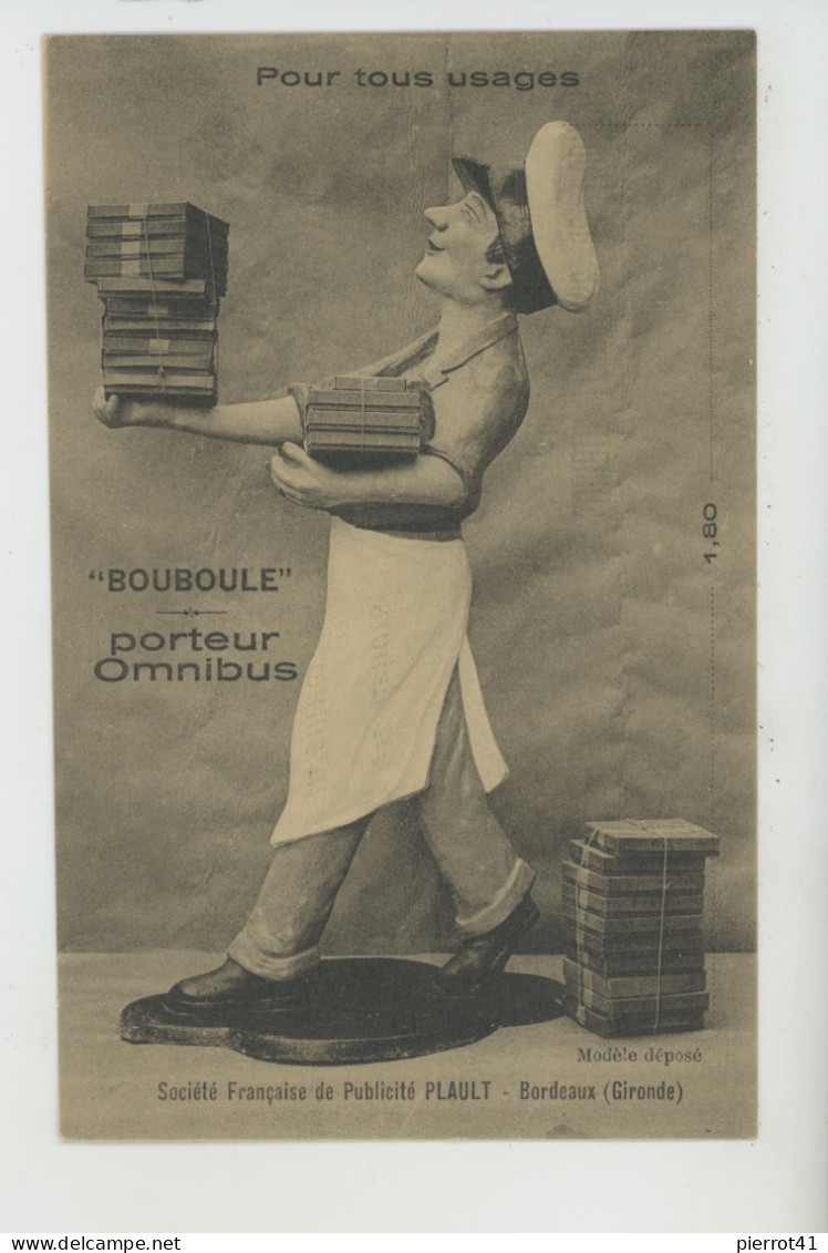 PUBLICITE - BORDEAUX (33) PUB De La SOCIÉTÉ FRANÇAISE DE PUBLICITÉ PLAULT "Bouboule Porteur Omnibus", En "CIMENTEP - Advertising