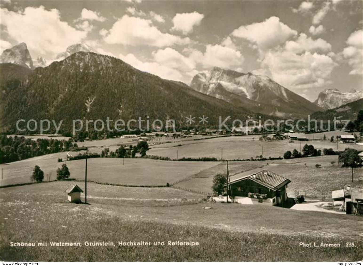 73609424 Schoenau Berchtesgaden Panorama Mit Watzmann Gruenstein Hochkalter Reit - Berchtesgaden