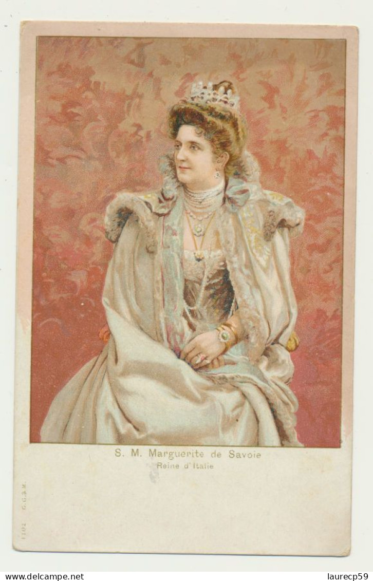 Carte Fantaisie Femme - S.M. Marguerite De Savoie - Reine D'Italie - Familles Royales
