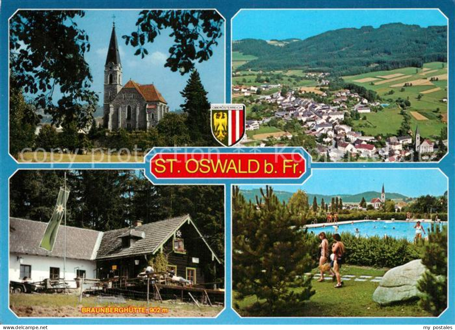 73609384 St Oswald Freistadt Panorama Erholungsort Im Muehlviertel Kirche Braunb - Sonstige & Ohne Zuordnung