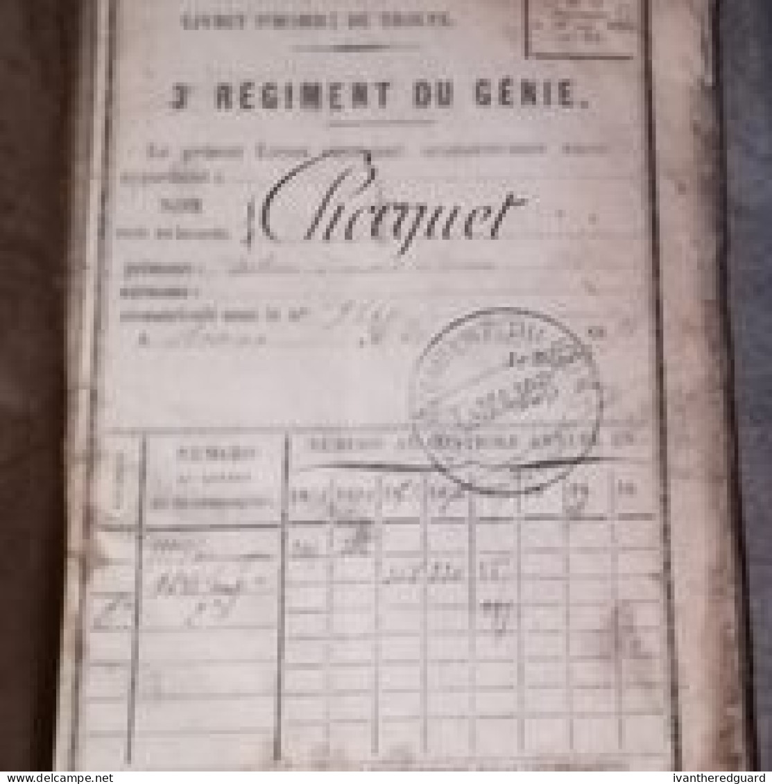 Livret Militaire 1870 - Documentos