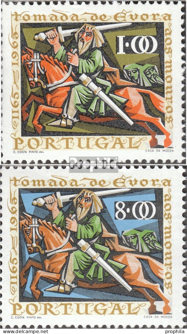 Portugal 1006-1007 (kompl.Ausg.) Postfrisch 1966 Stadt Evora - Ongebruikt