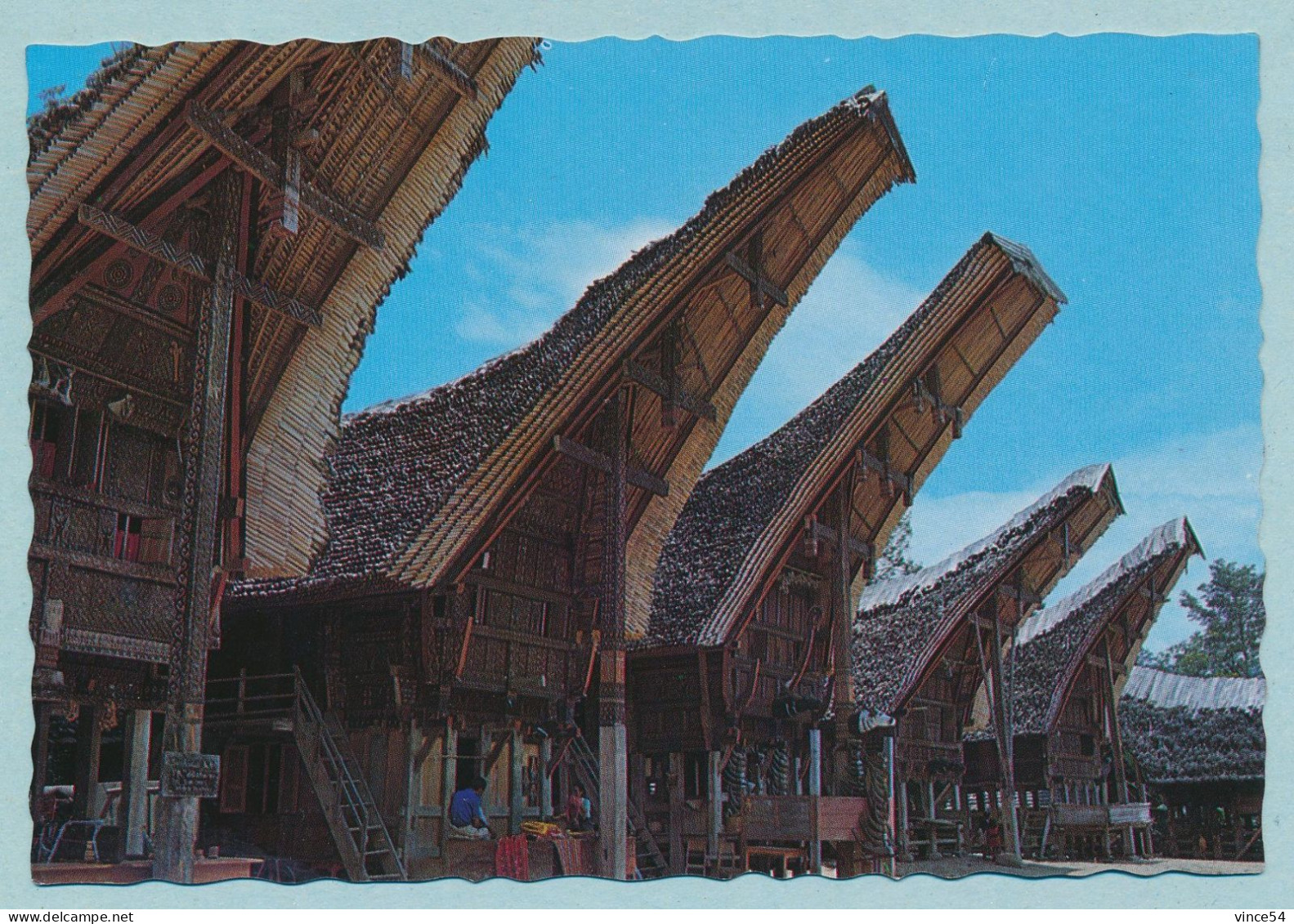 A Row Of Traditional Houses At Palawa Tana Toraja, South Sulawesi - Indonesien