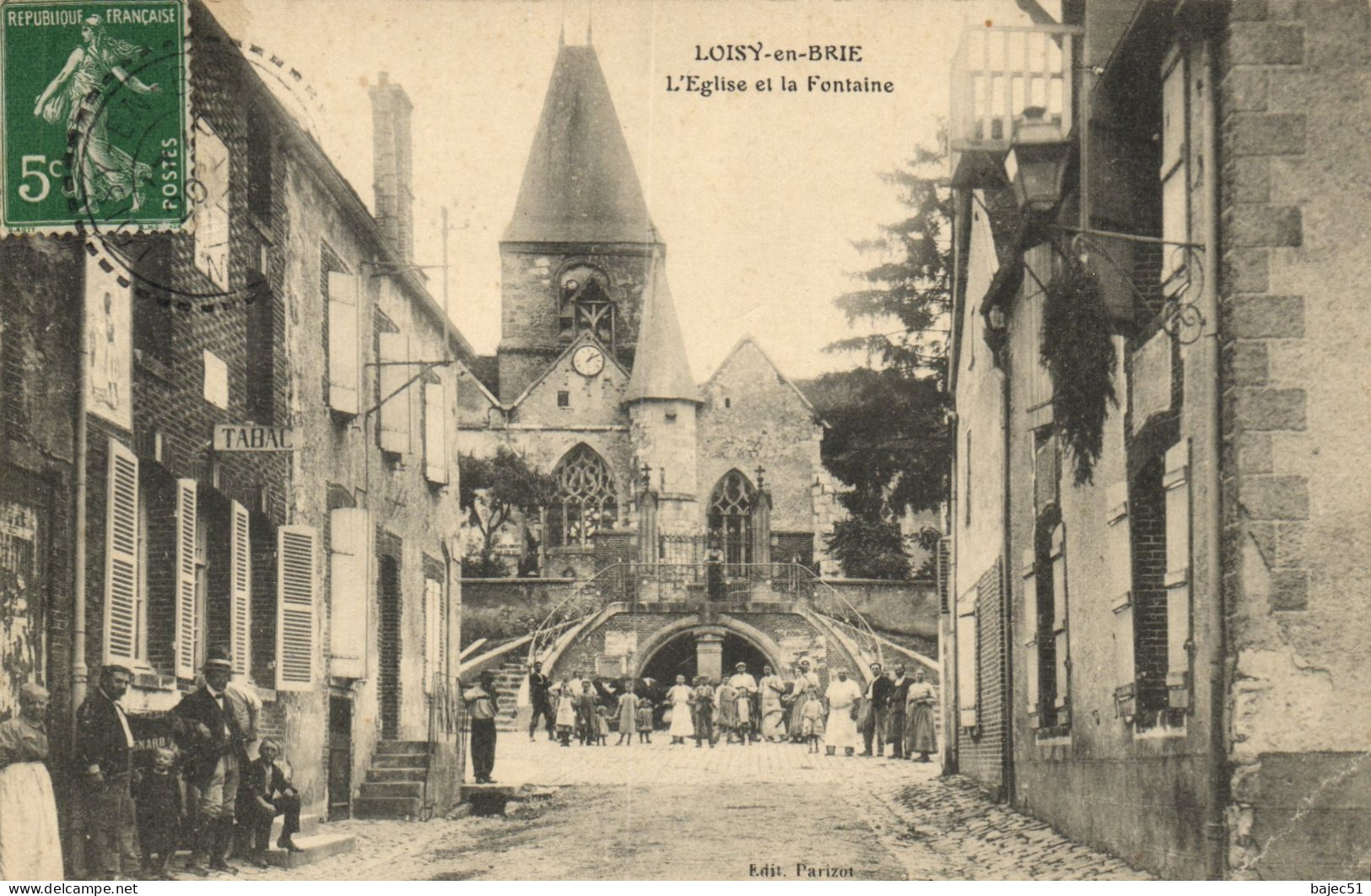 Loisy En Brie - L'église Et La Fontaine "animés" - Sonstige & Ohne Zuordnung
