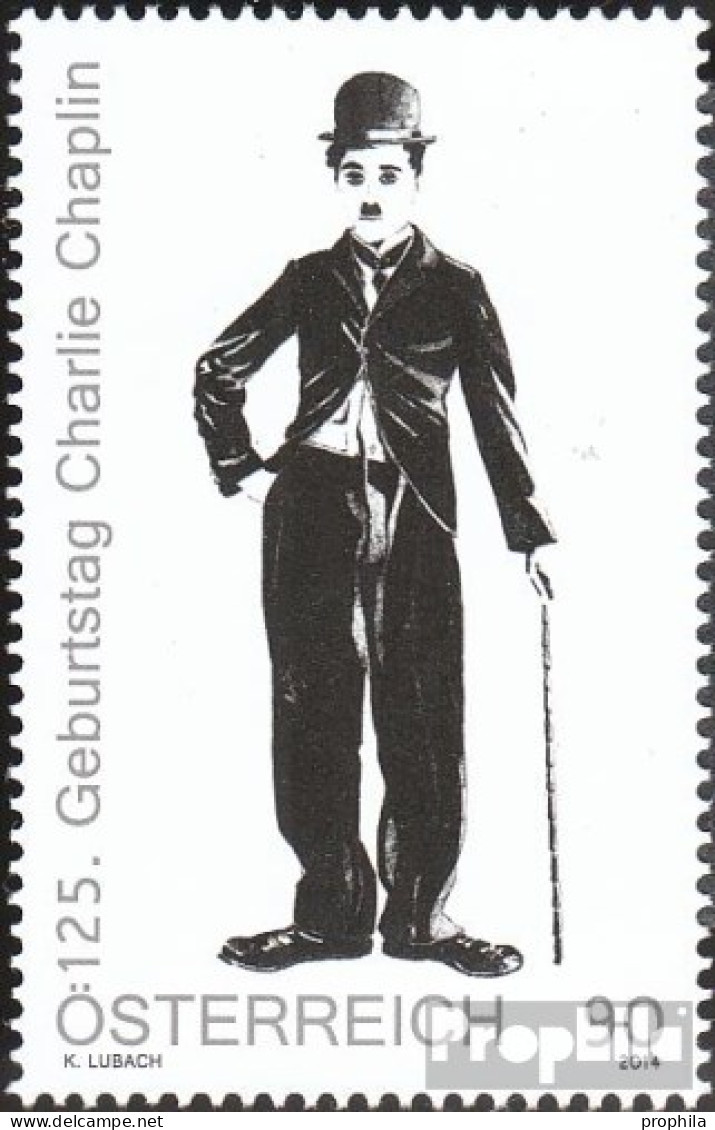 Österreich 3130 (kompl.Ausg.) Postfrisch 2014 Charlie Chaplin - Neufs