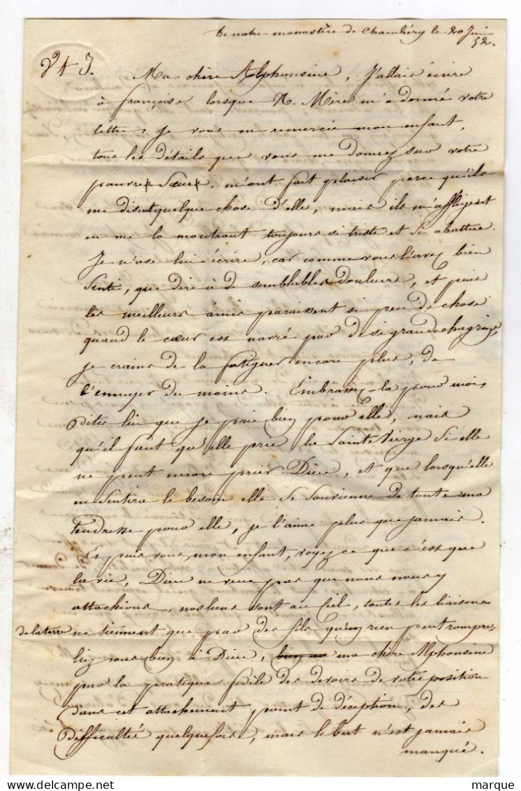 Document Oblitération CHAMBERY 21/06/18/52 - 1849-1876: Klassik