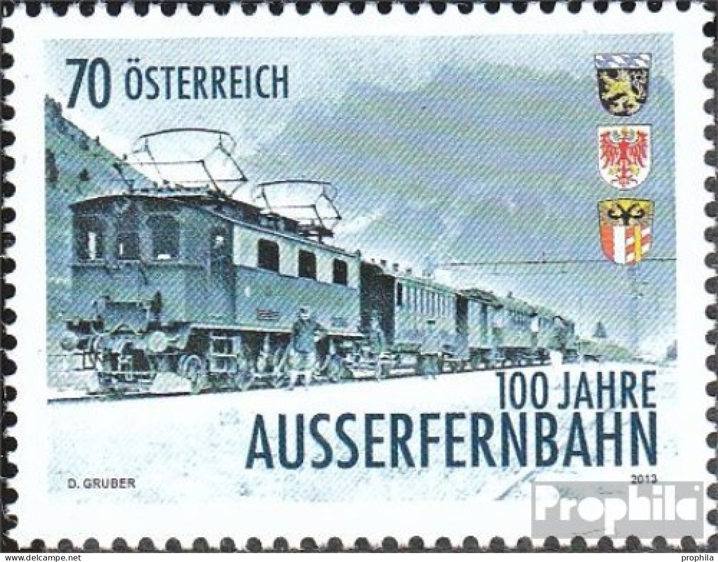 Österreich 3086 (kompl.Ausg.) Postfrisch 2013 Außerfernbahn - Neufs