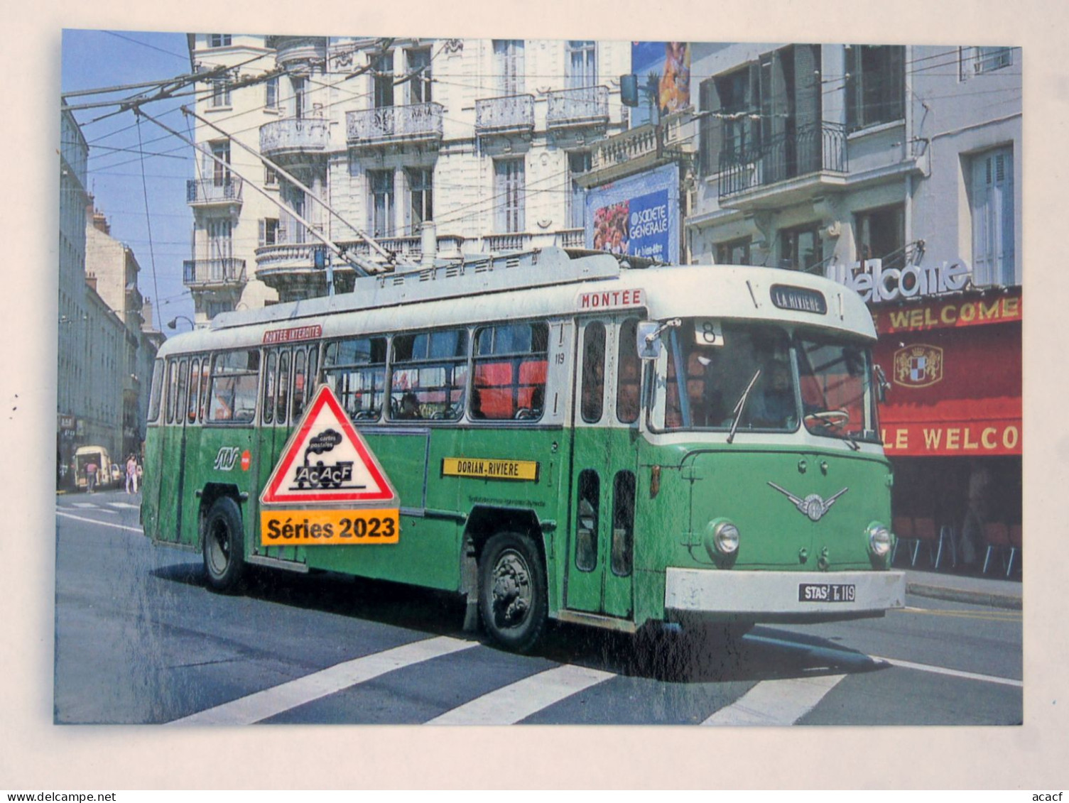 série thématique 20 CPM de trolleybus français  -