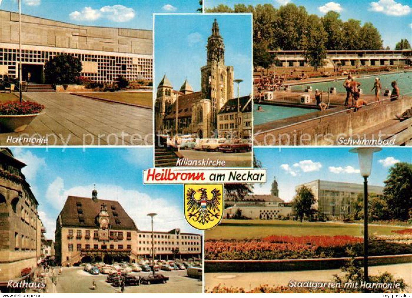 73608930 Heilbronn Neckar Harmonie Kilianskirche Schwimmbad Rathaus Stadtgarten  - Heilbronn