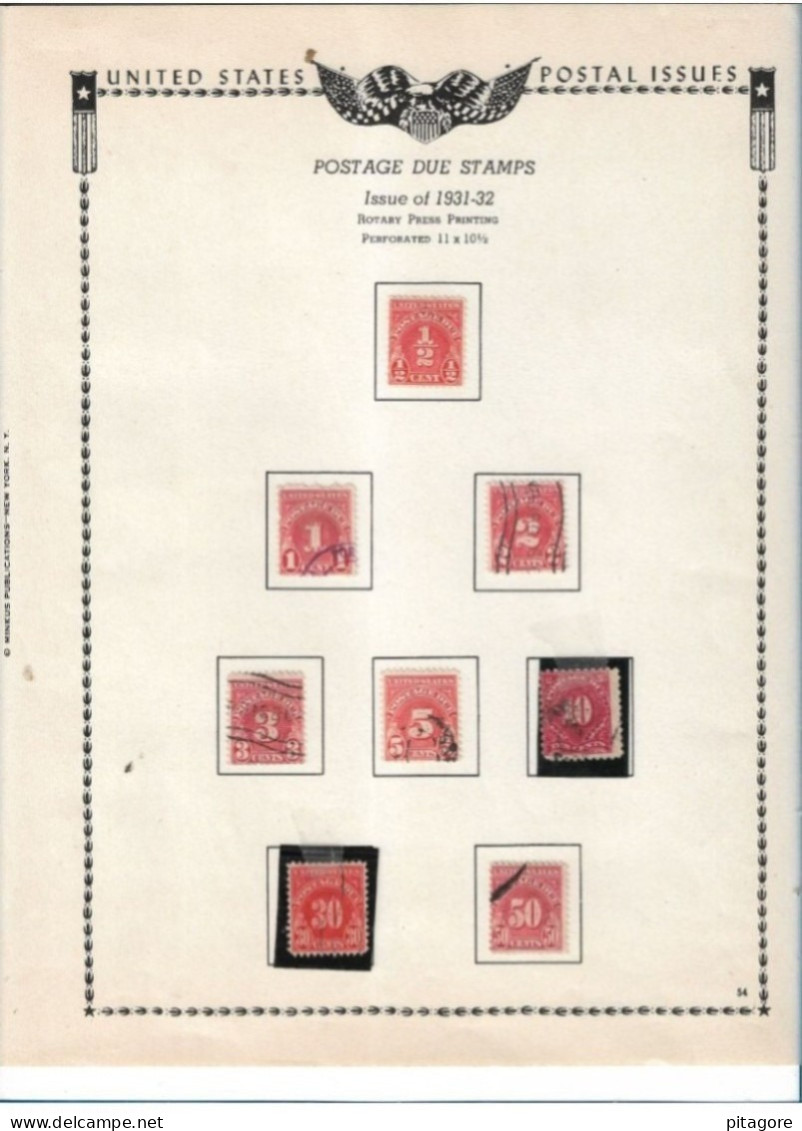 Etats-unis D'Amérique  Beau Lot  Sur Feuille,( Année 1894/95-1931/32 ) Neufs * Et Oblitérés : TB - Postage Due