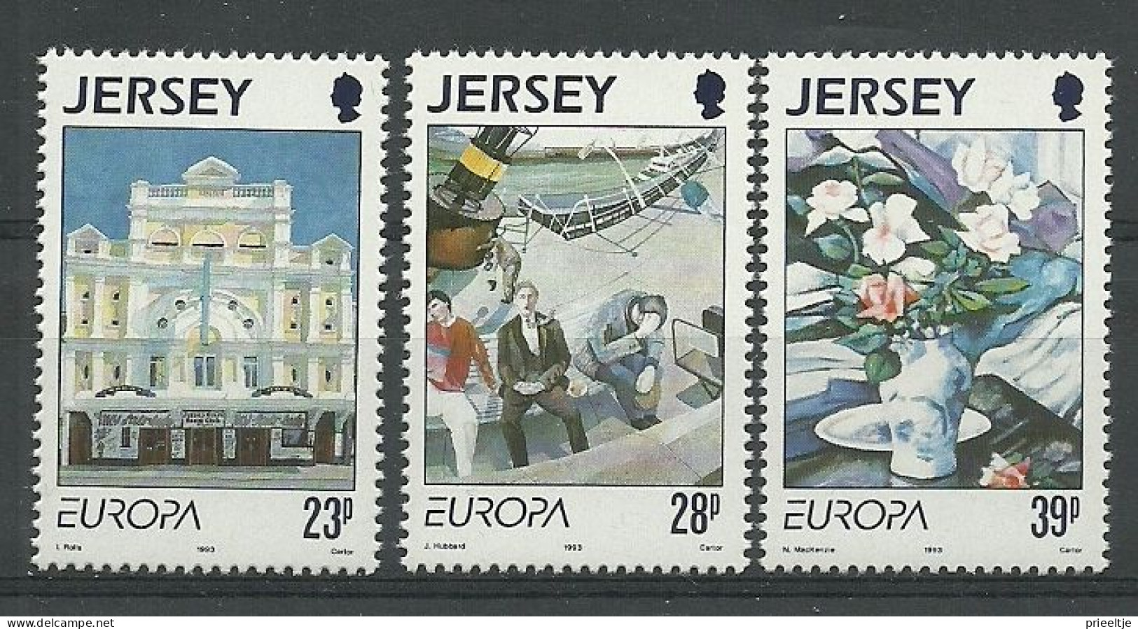 Jersey 1993 Europa Modern Art Y.T. 606/608 ** - Jersey