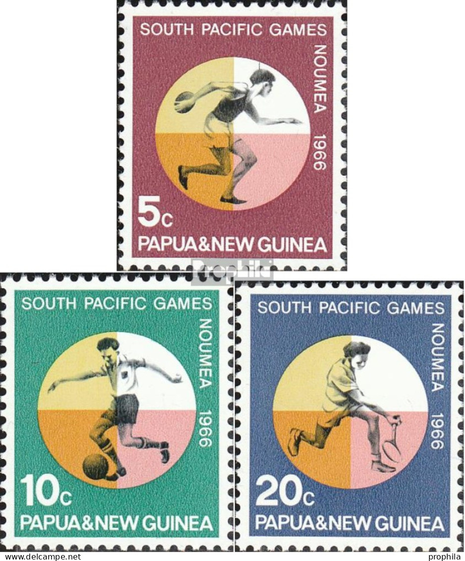 Papua-Neuguinea 99-101 (kompl.Ausg.) Postfrisch 1966 Sport - Papua-Neuguinea