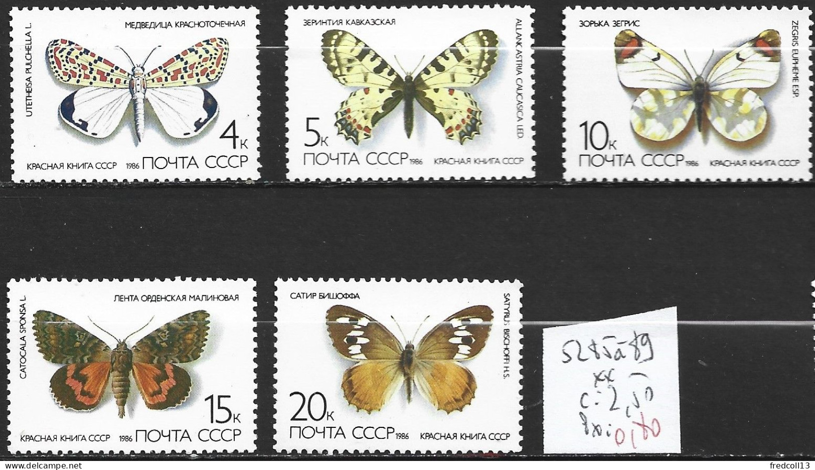 RUSSIE 5285 à 89 ** Côte 2.50 € - Schmetterlinge