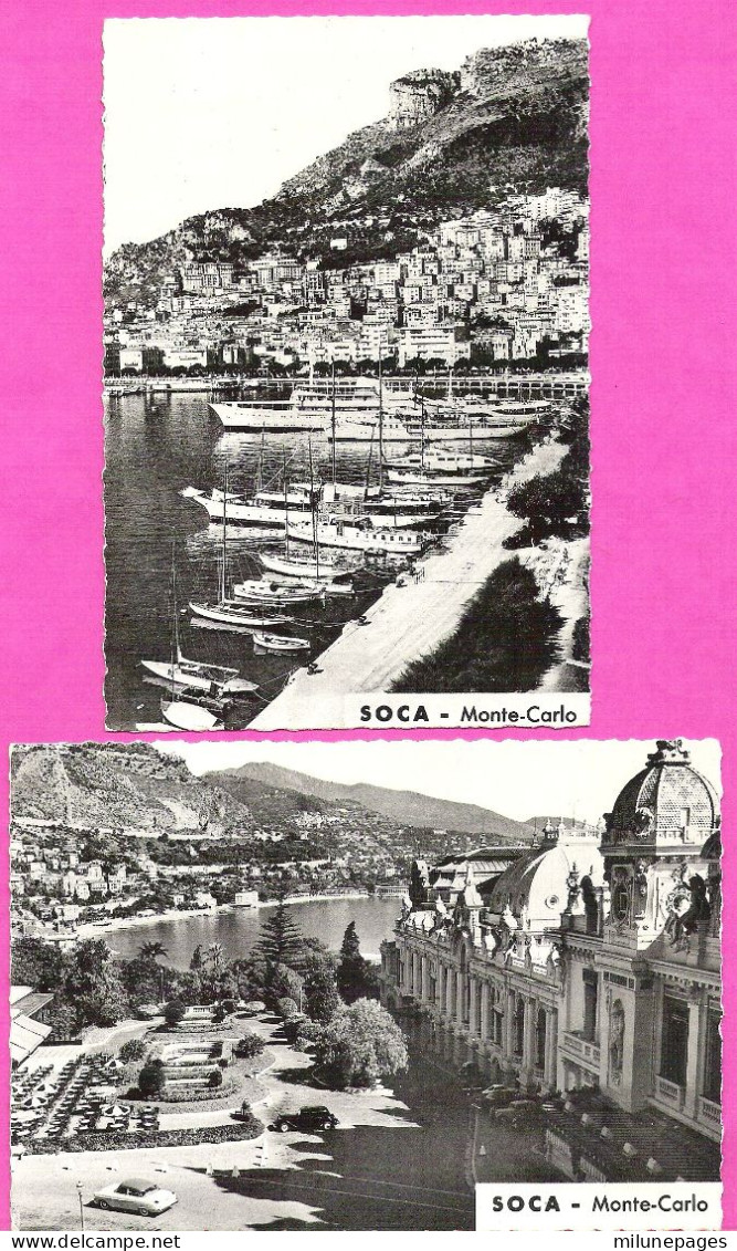 Lot 6 Cartes Publicitaires Laboratoire SOCA Monte-Carlo Avec Beaux Timbres Affranchis Monaco 1956 - Collections & Lots