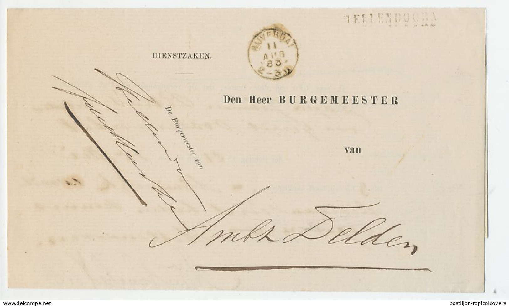 Naamstempel Hellendoorn 1883 - Storia Postale