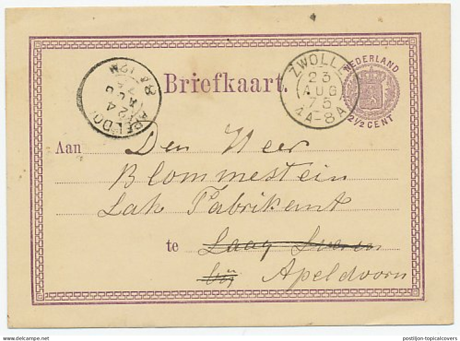 Naamstempel L: Soeren 1875 - Briefe U. Dokumente