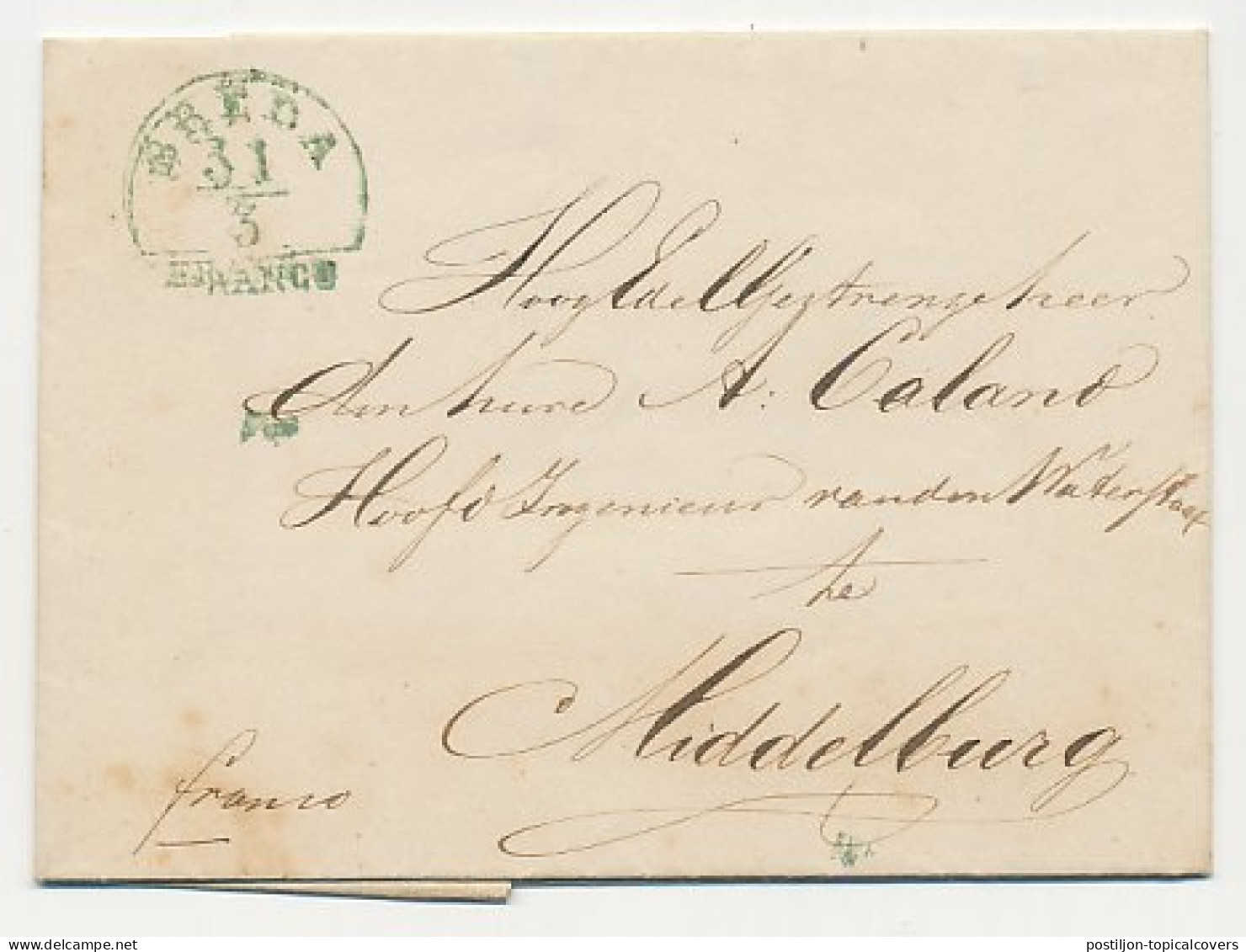 Distributiekantoor Klundert - Breda - Middelburg 1849 - ...-1852 Prephilately