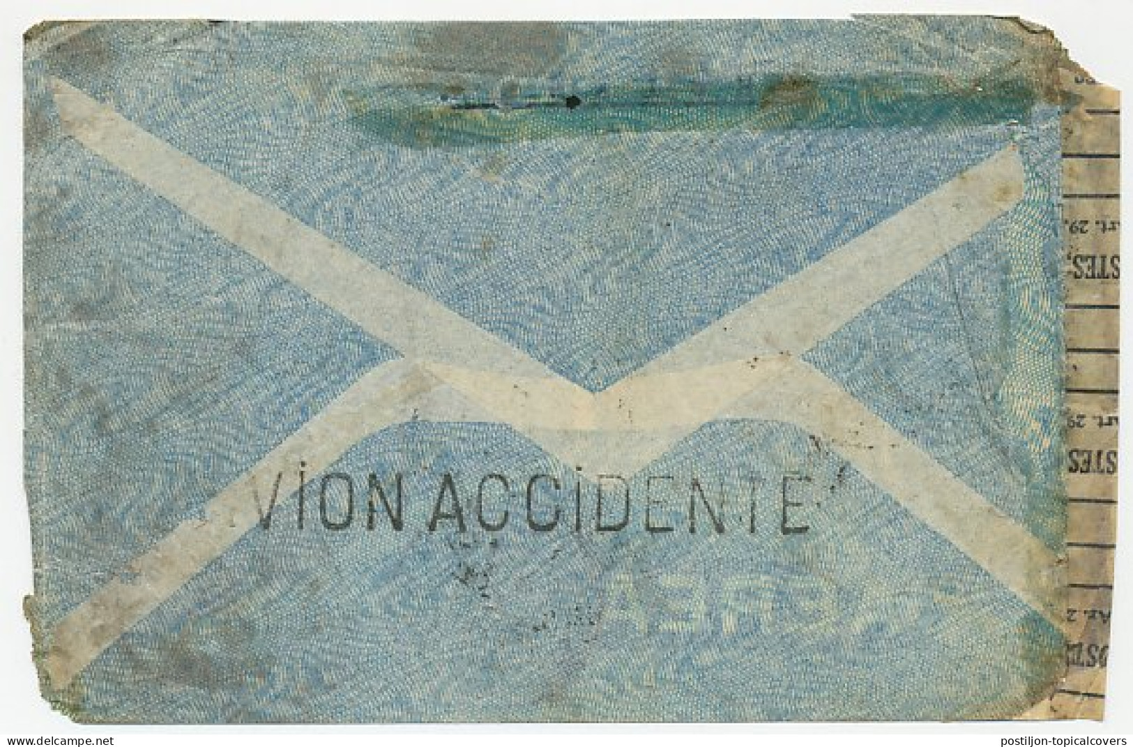 Crash Mail Cover Argentina - Netherlands 1939 Marrakech Morocco - Avion Accidente - Nierinck 390502 A - Non Classés