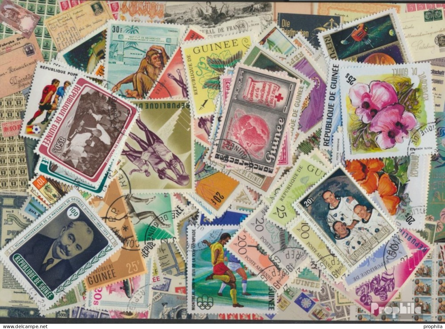 Guinea Briefmarken-100 Verschiedene Marken - Guinea (1958-...)