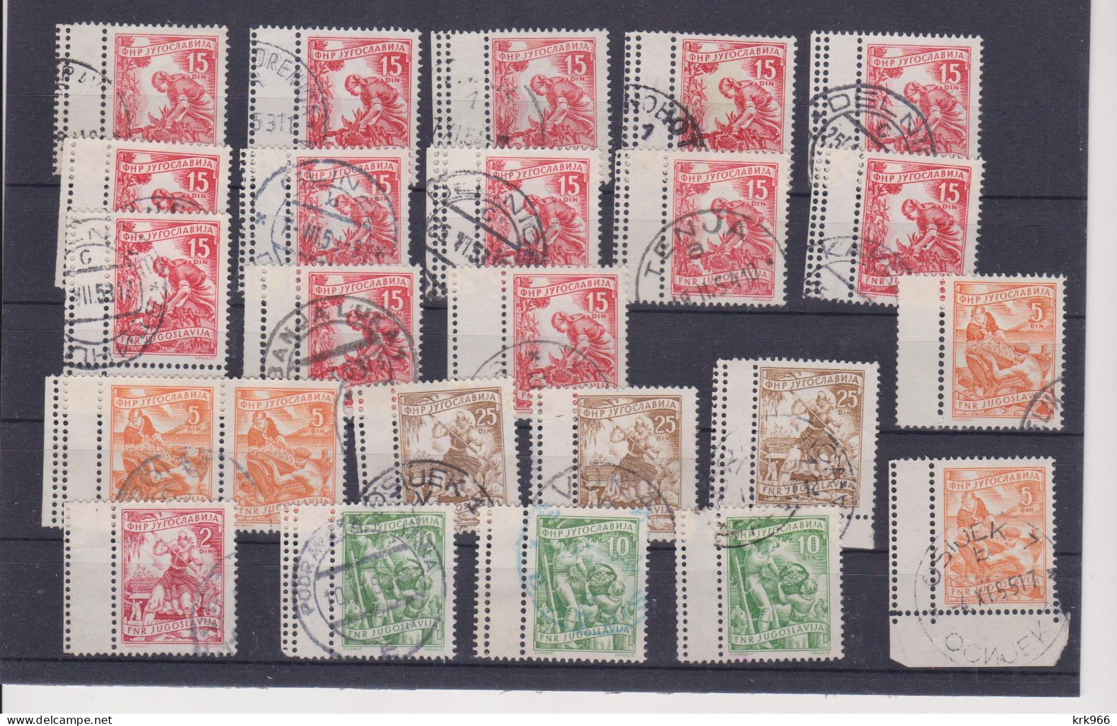 YUGOSLAVIA Nice Lot Stamps With  Perforated Margins  Used - Oblitérés