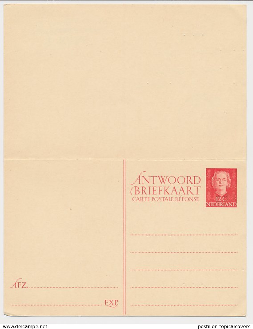 Briefkaart G. 307 Amsterdam - West Englewood USA 1953 - Entiers Postaux