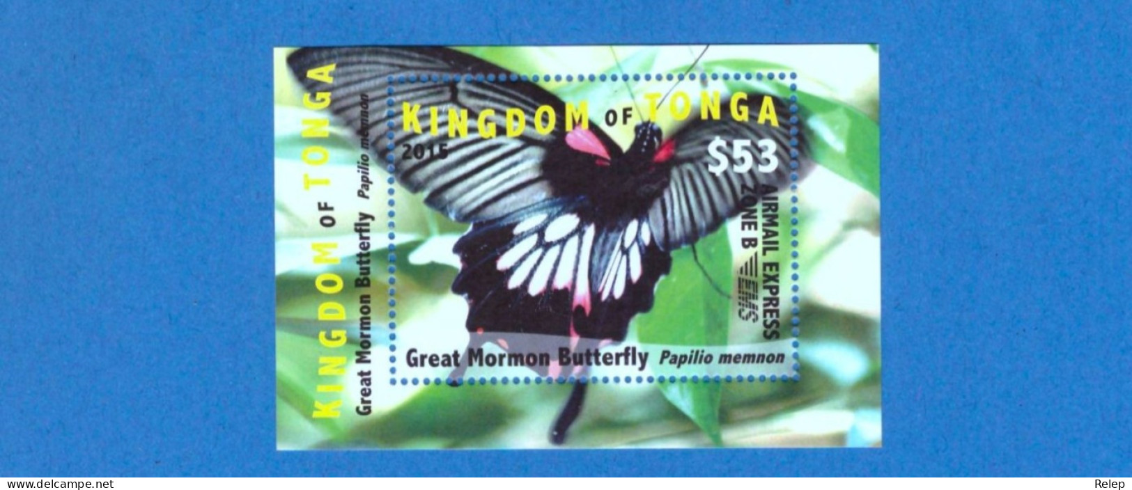 2015 Butterflies - Without White Frame - MNH - Perfuração: 14 Cot.: €53.00 - Tonga (1970-...)