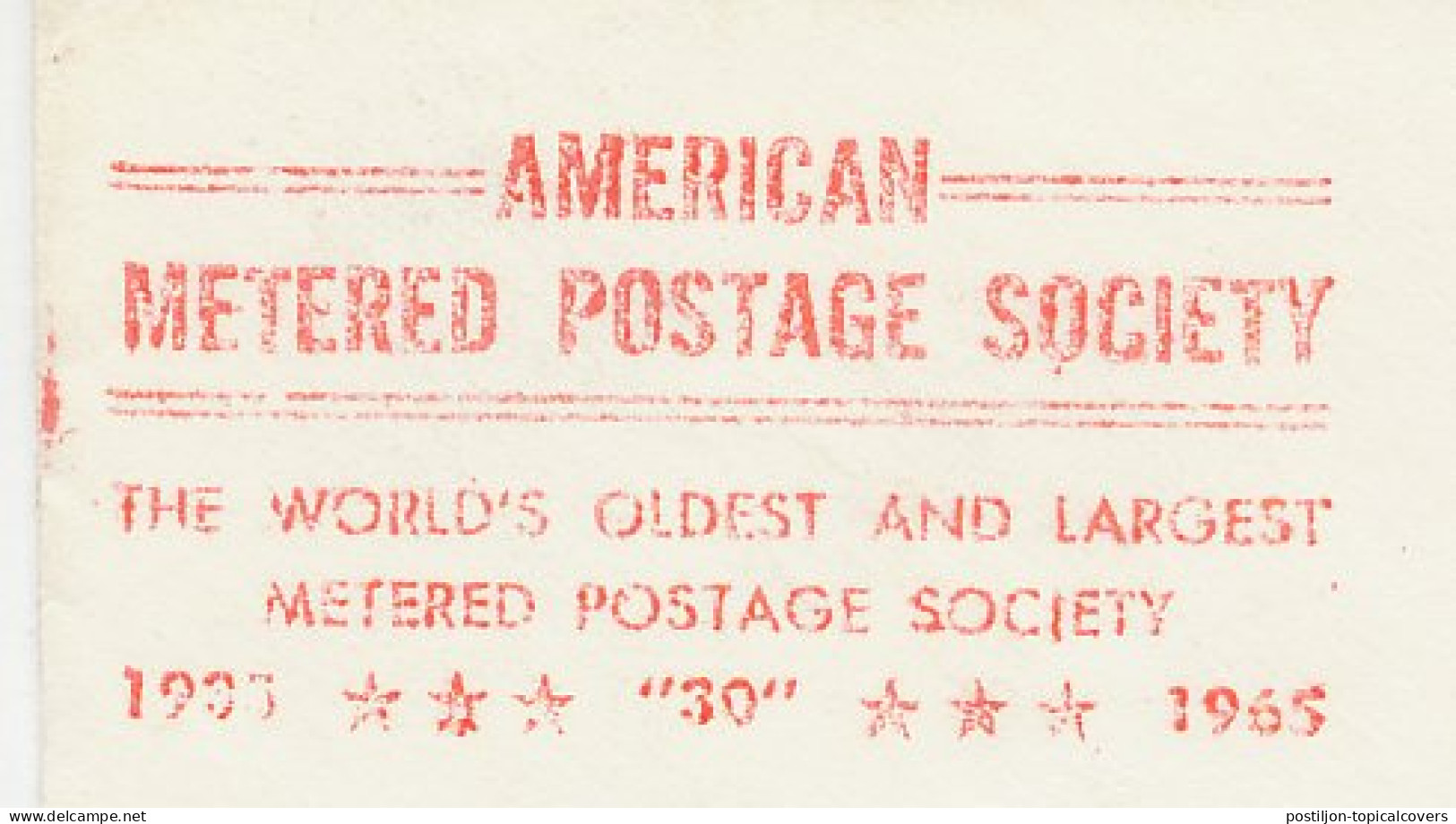 Meter Cover Australia 1966 American Metered Postage Society - Automaatzegels [ATM]