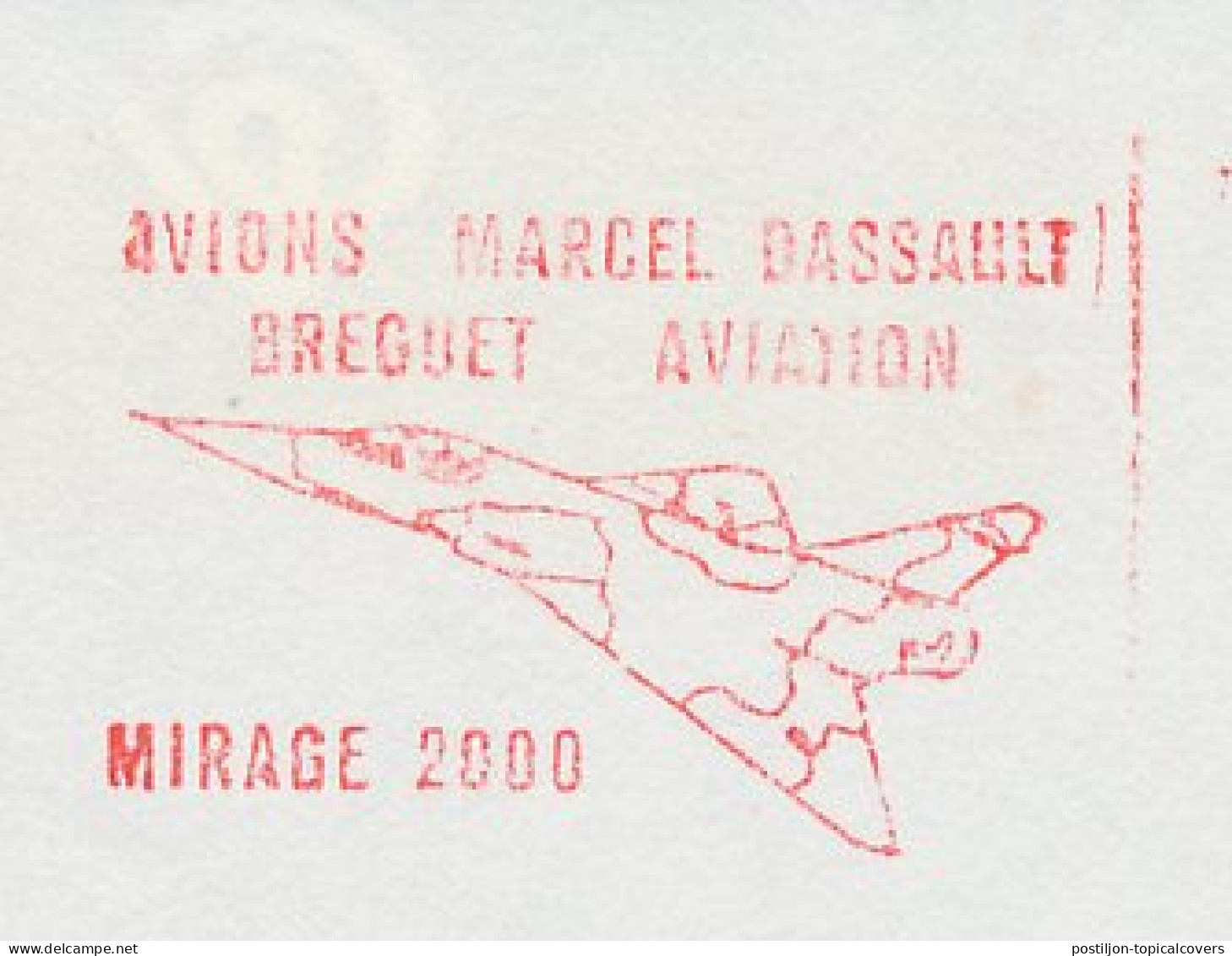 Meter Cut France 1989 Jet Fighter - Mirage 2000 - Marcel - Dassault - Breguet -T 90712 - Militaria