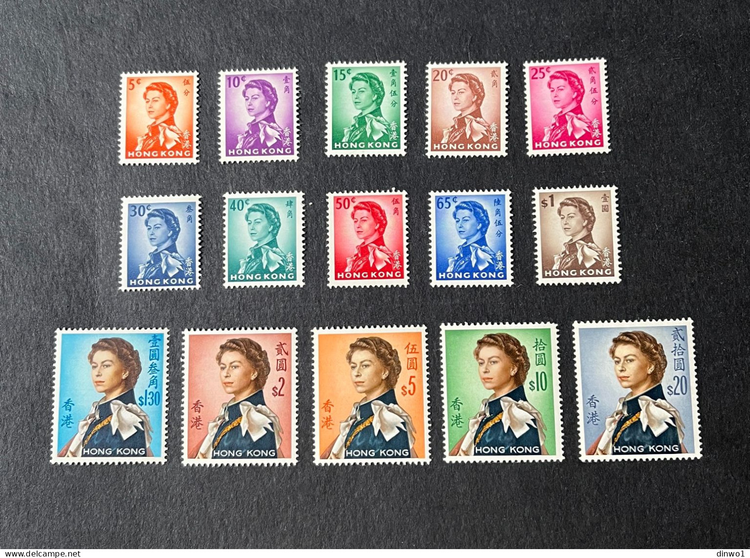 (Tv) Hong Kong 1962 QE II Complete Set - MH - Unused Stamps
