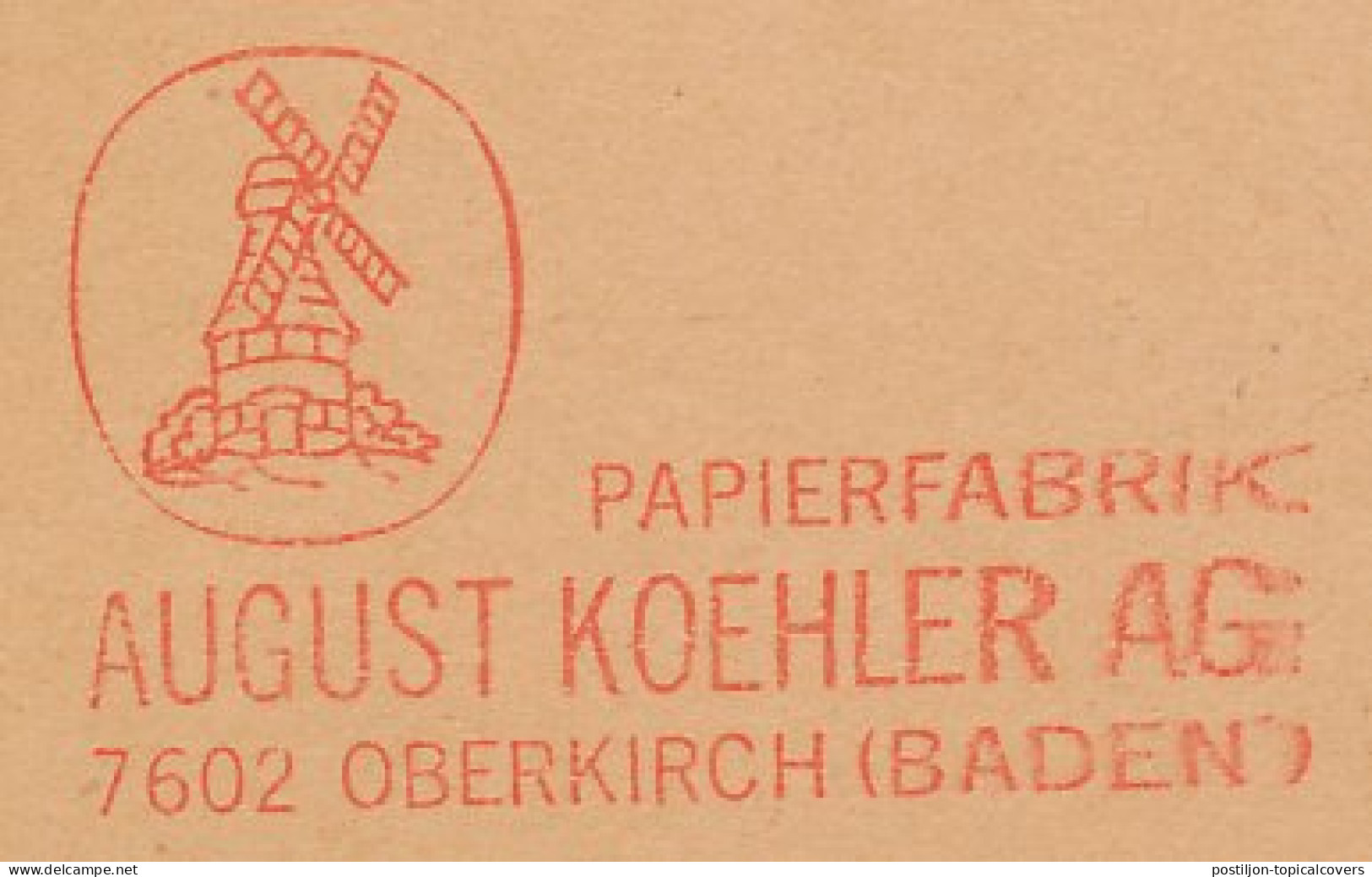 Meter Cut Germany 1963 Windmill - Paper Factory - Molens