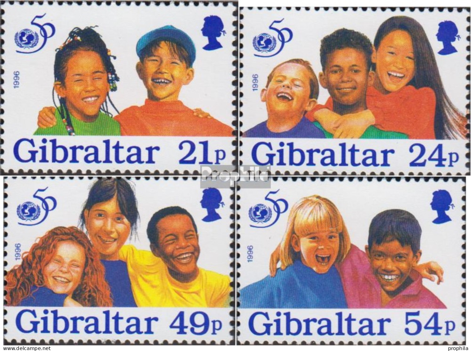 Gibraltar 770-773 (kompl.Ausg.) Postfrisch 1996 UNICEF - Gibraltar