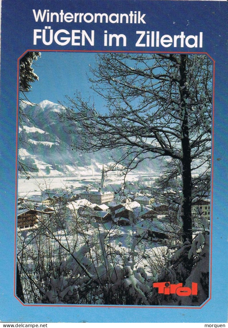 54976. Postal TRAUNKIRCHEN (Austria) 1987. Vista De FÜGEN Im Zillertal En Tirol - Storia Postale