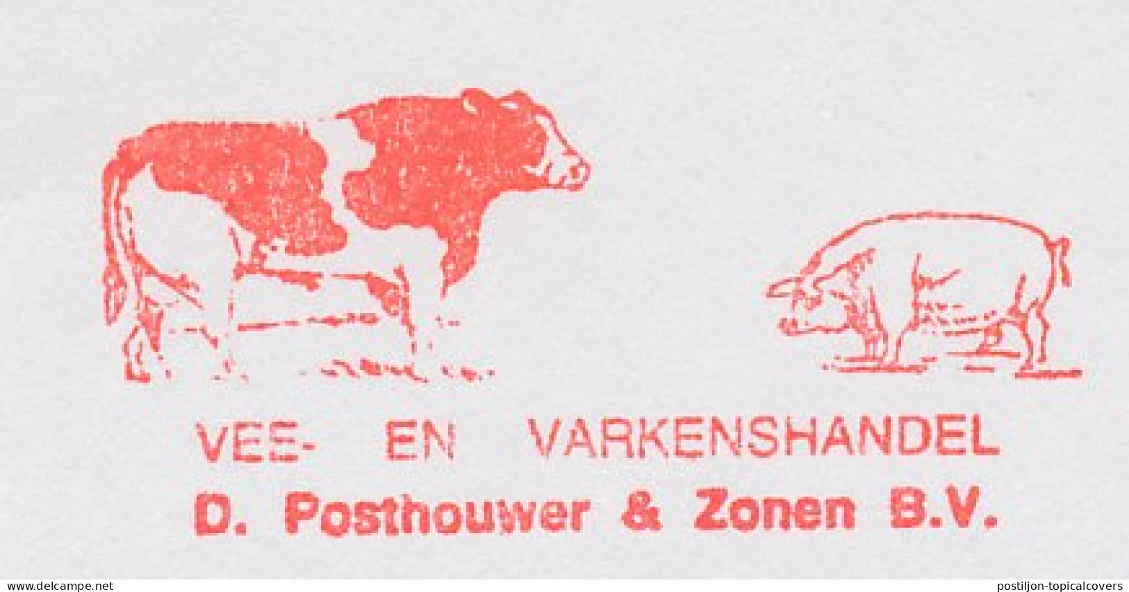 Meter Cut Netherlands 1991 Bull - Cow - Pig - Cattle - Hoftiere