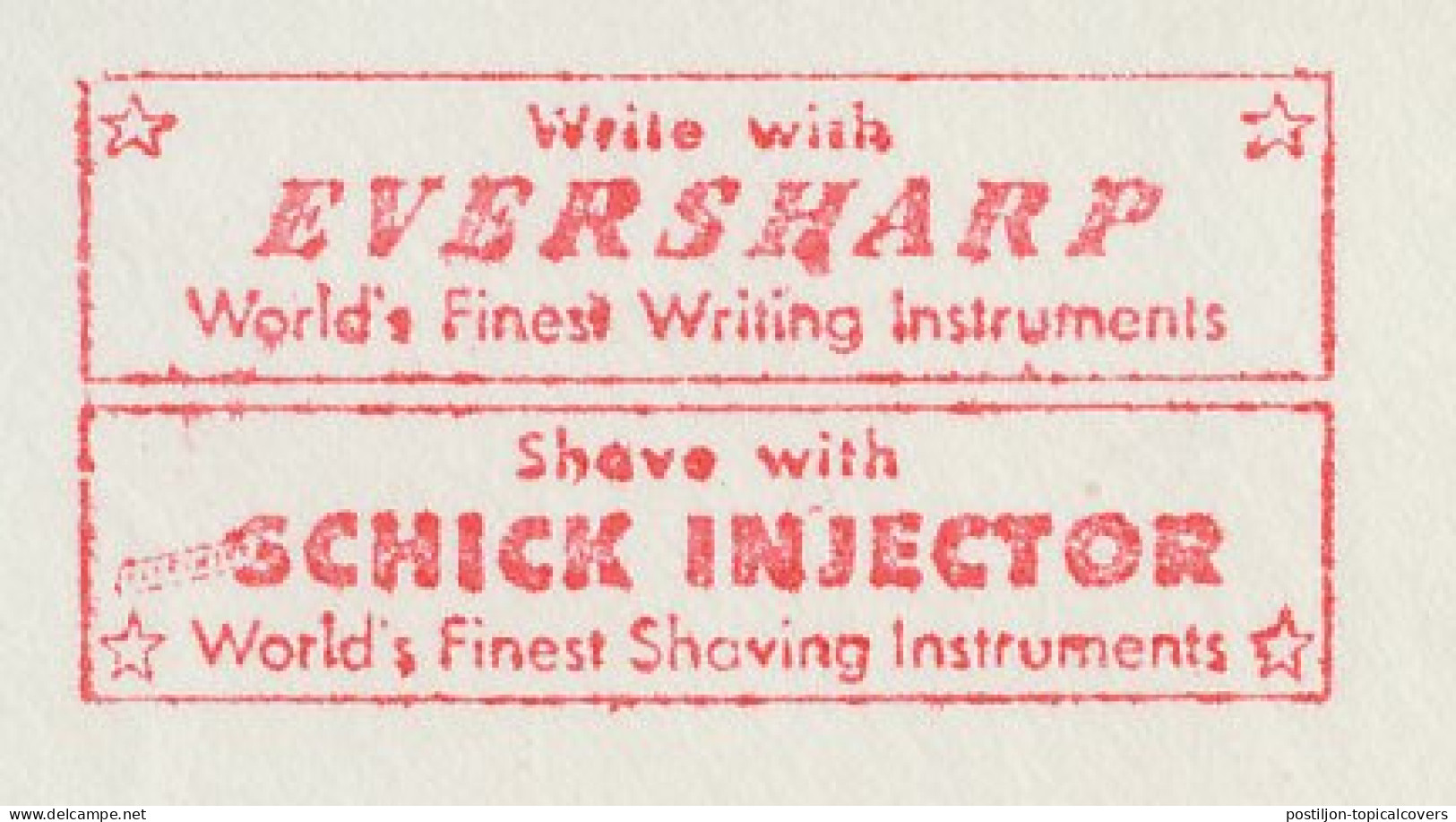 Meter Top Cut USA 1952 Writing - Eversharp - Shaving - Schick Injector - Non Classés