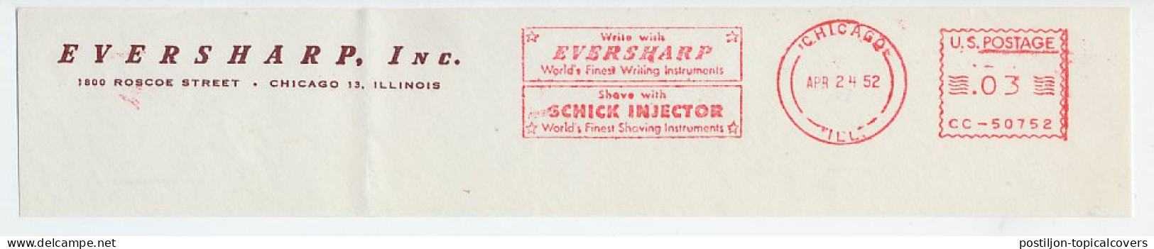 Meter Top Cut USA 1952 Writing - Eversharp - Shaving - Schick Injector - Non Classés