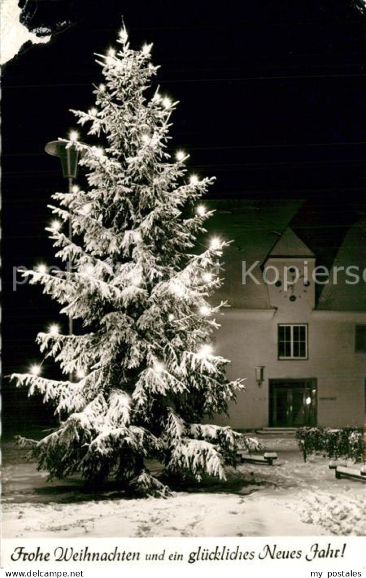 73608504 Wasserburg Bodensee Christbaum Am Rathaus Weihnachtskarte Neujahrskarte - Wasserburg (Bodensee)